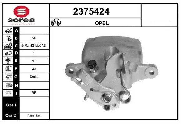 Суппорт тормозной 2375424 EAI