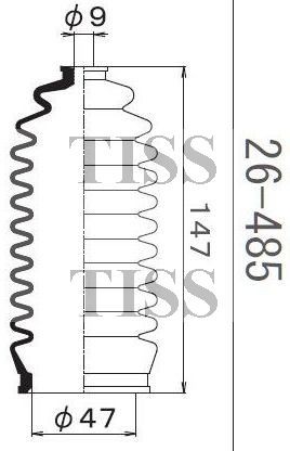 Пыльник рулевой рейки 26485 1 56 MARUICHI