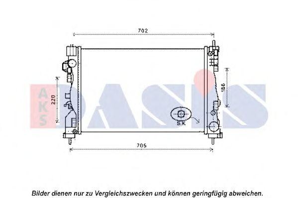 Радиатор охлаждения ДВС 010017N AKS DASIS