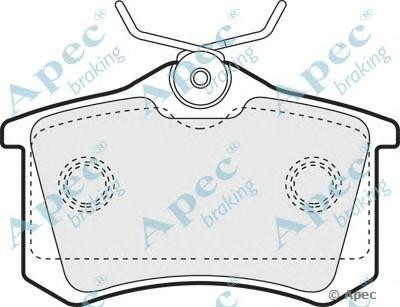 Колодки тормозные дисковые PAD1256 APEC BRAKING