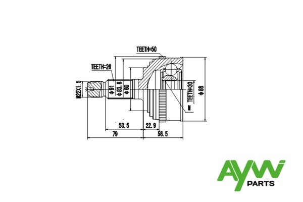 ШРУС AW1510065A AYWI PARTS