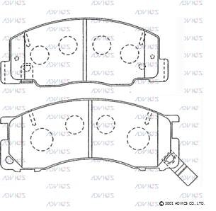 Колодки тормозные дисковые SN897P ADVICS