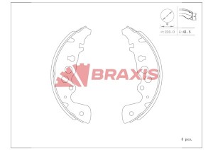 Колодки тормозные барабанные AC0145 BRAXIS