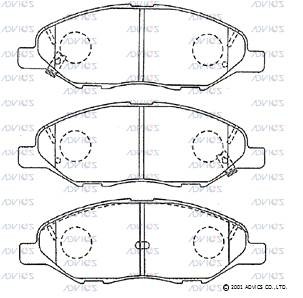 Колодки тормозные дисковые SN898P ADVICS