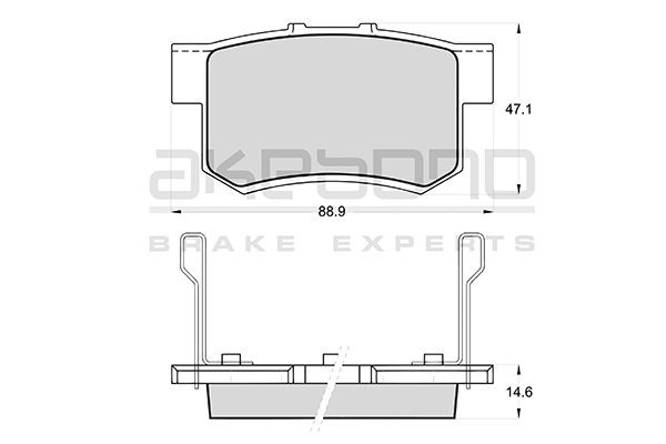 Колодки тормозные дисковые AN492WK AKEBONO