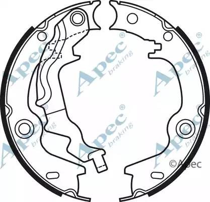 Колодки тормозные барабанные SHU743 APEC BRAKING
