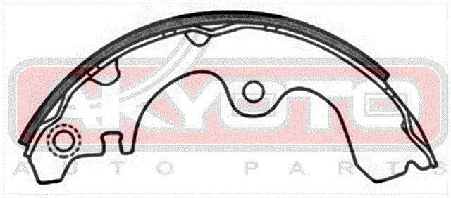Колодки тормозные барабанные AKS-2321 AKYOTO