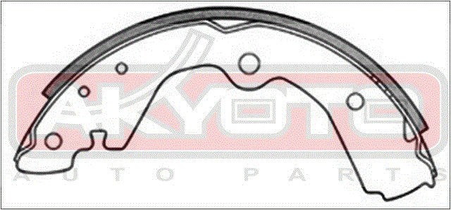Колодки тормозные барабанные AKS-1198 AKYOTO